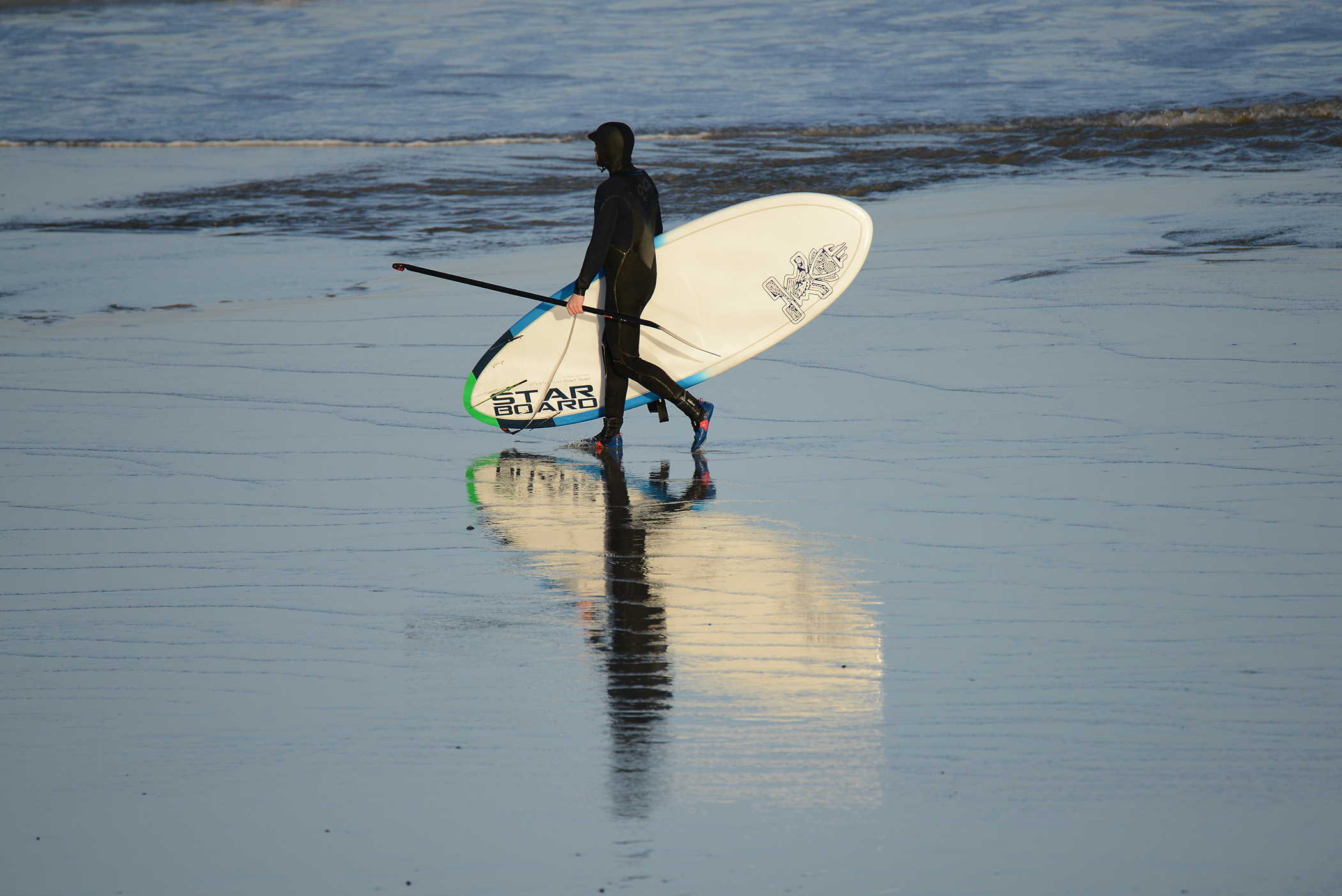 Stand up paddle à Pourville-sur-Mer, près de Dieppe
