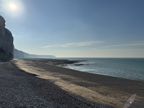 Plage et falaises à l'Ouest de Fécamp
