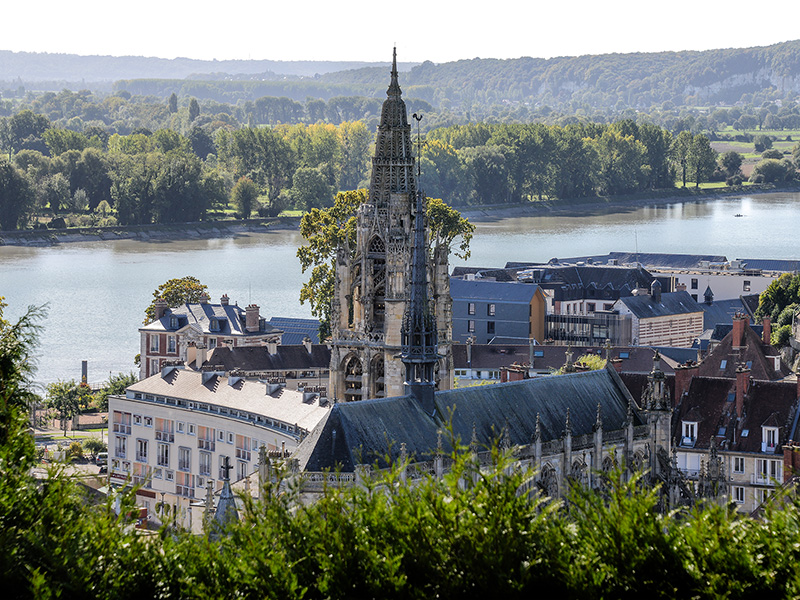 Panorama sur Caudebec-en-Caux et la Seine
